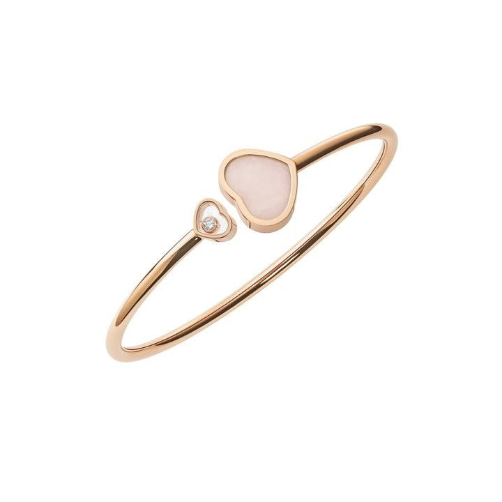 Chopard Happy Hearts Bangle in Pink – 18K Rose Gold, Size 17