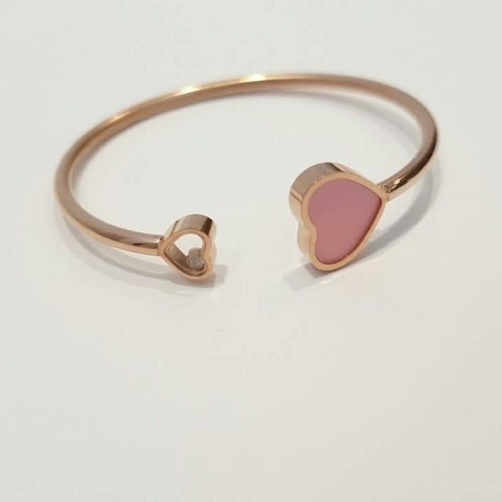 Chopard Happy Hearts Bangle in Pink – 18K Rose Gold, Size 17
