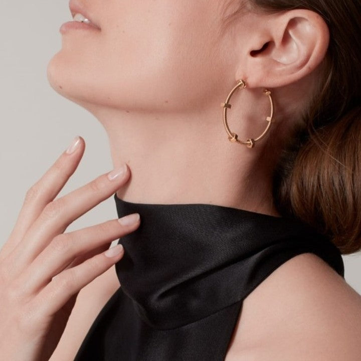 Ecrou de Cartier Earrings in Rose Gold – 7ola accessories
