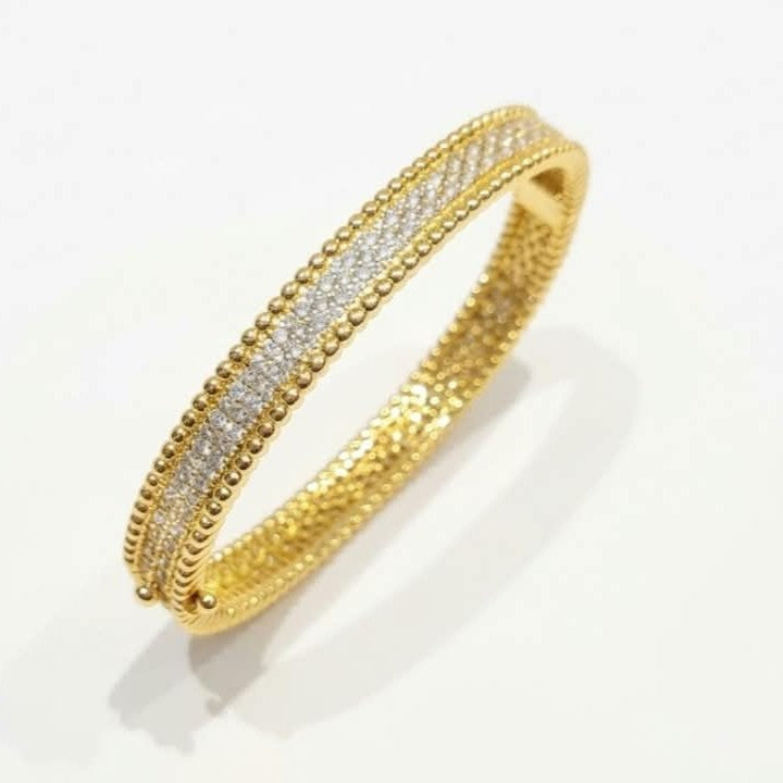 Van Cleef Perlee Bangle - 3 rows of Zircon