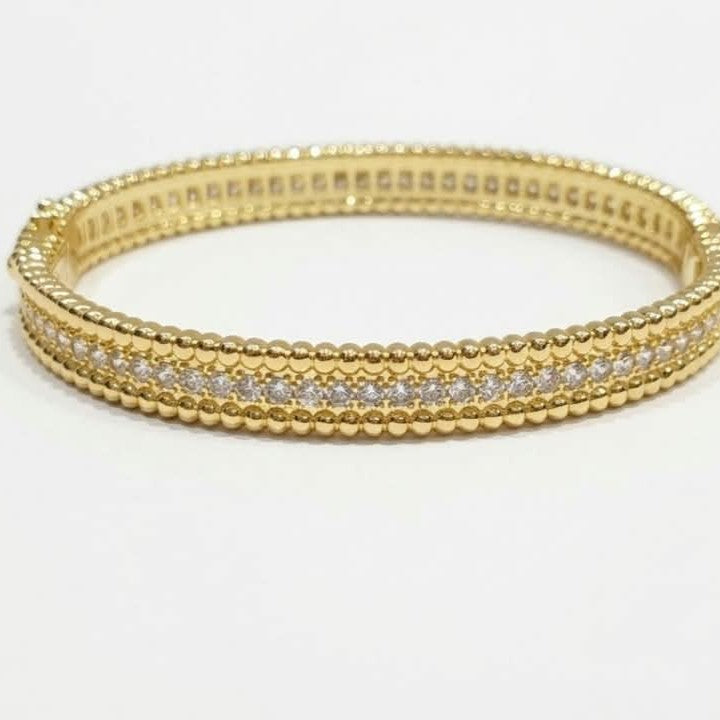 Van Cleef Perlee Bangle - 1 row of Zircon