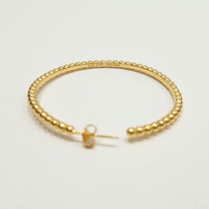 Van Cleef Perlee Hoop Earrings