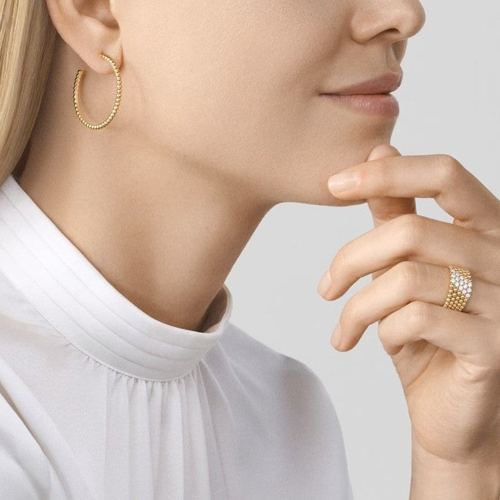 Van Cleef Perlee Hoop Earrings