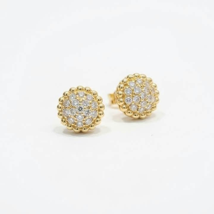 Van Cleef Perlee Stud Earrings