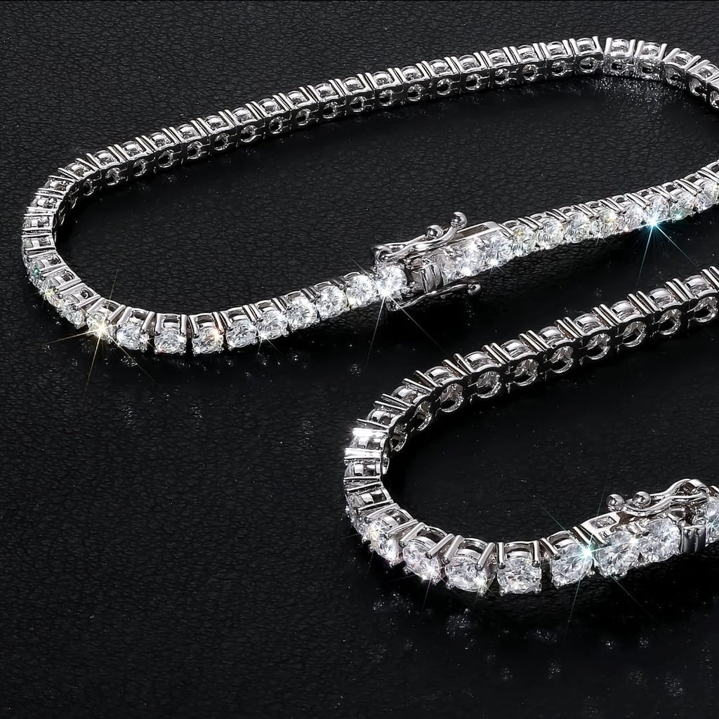 Silver tennis bracelet with cubic zirconia stones – 7ola Accessories
