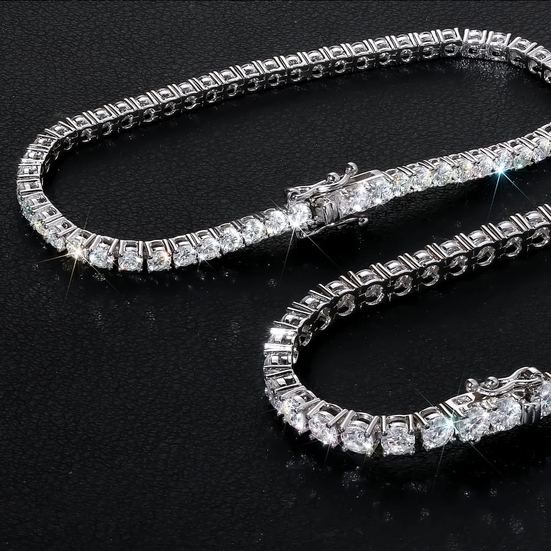Silver tennis bracelet with cubic zirconia stones – 7ola Accessories