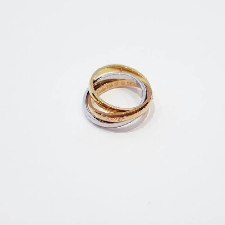 Cartier Trinity Ring three-tone gold plated – yellow, rose and white gold bands