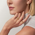 Gold plated clash earrings 18K color